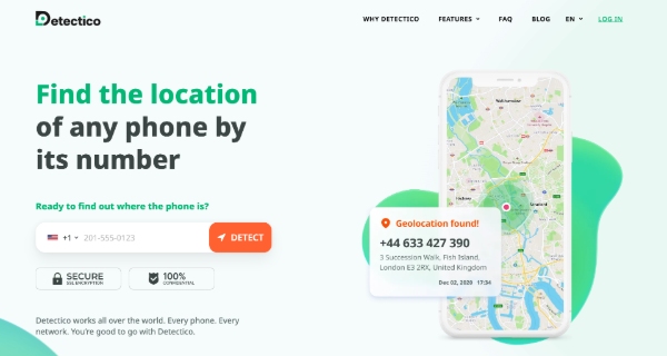 Find the location
of any phone by
its number