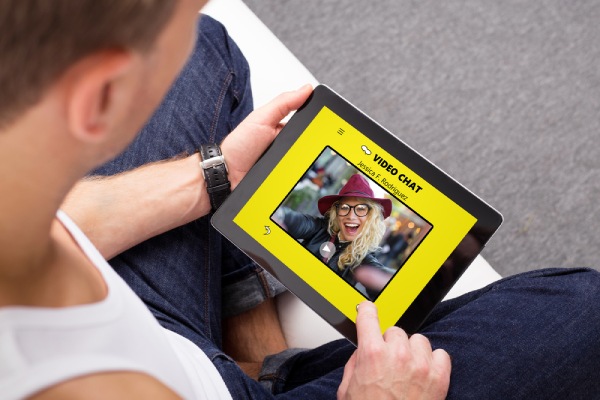 man with snapchat